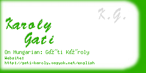 karoly gati business card